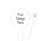 4" Round Plastic Food Picks - White - Double-Sided