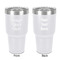 30 oz Stainless Steel Tumblers - White - Double-Sided