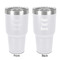 30 oz Stainless Steel Tumblers - White - Double-Sided