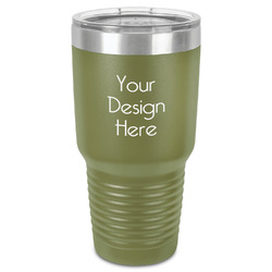 30 oz Stainless Steel Tumbler - Olive - Single-Sided