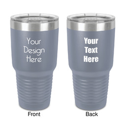 30 oz Stainless Steel Tumbler - Grey - Double-Sided