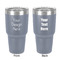 30 oz Stainless Steel Tumblers - Grey - Double-Sided