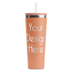 RTIC Everyday Tumbler with Straw - 28oz - Peach - Single-Sided
