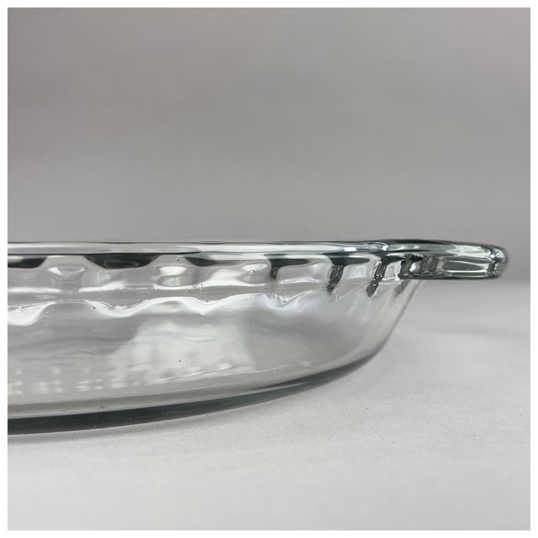 Glass Pie Dishes - 9.5in Round DETAIL