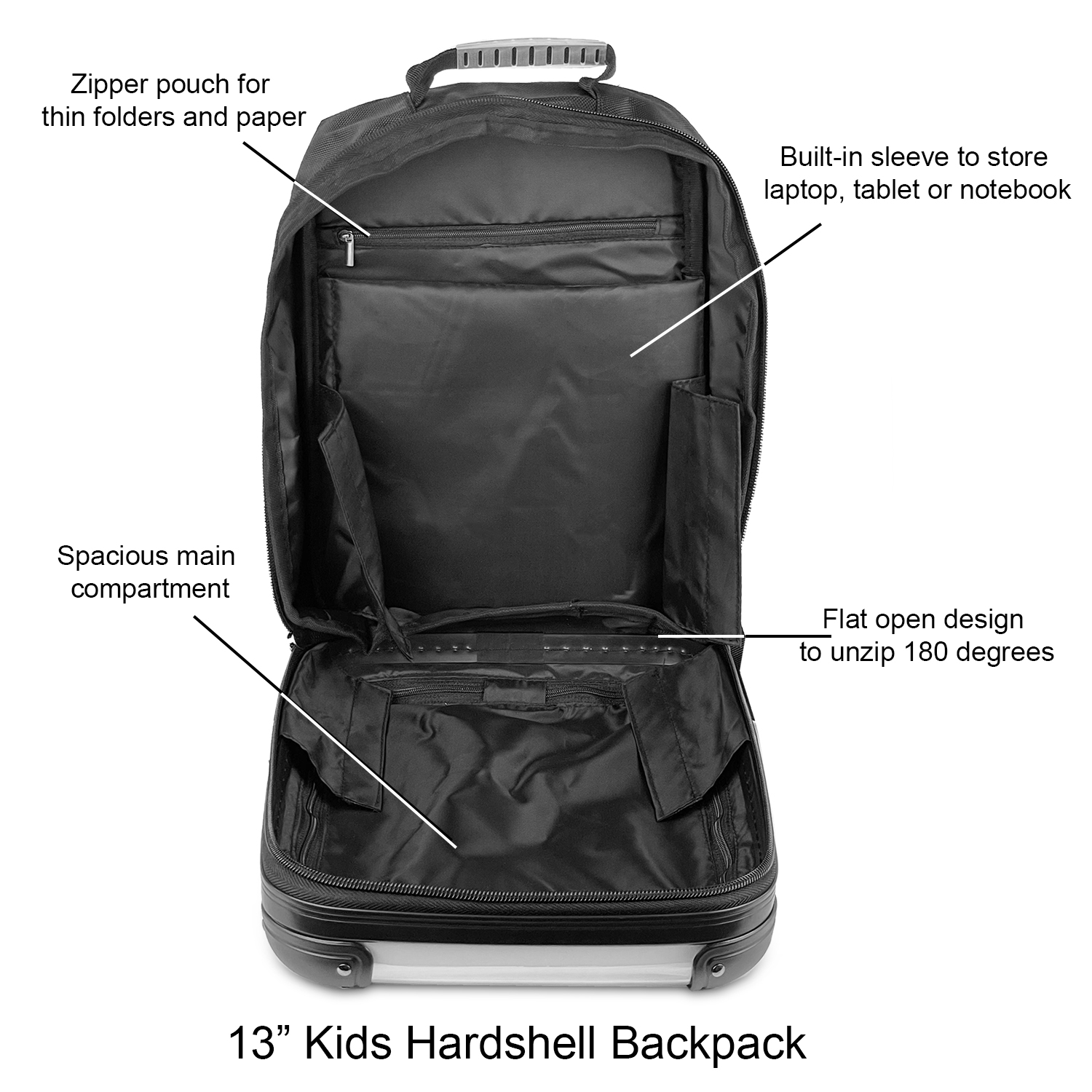 Custom Gone Fishing Kids Hard Shell Backpack (Personalized