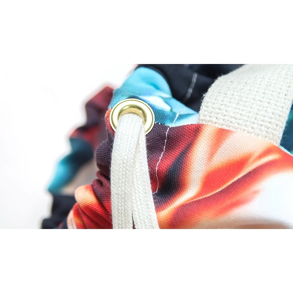 Laundry Bag Closeup View - Grommet & Woven Strap