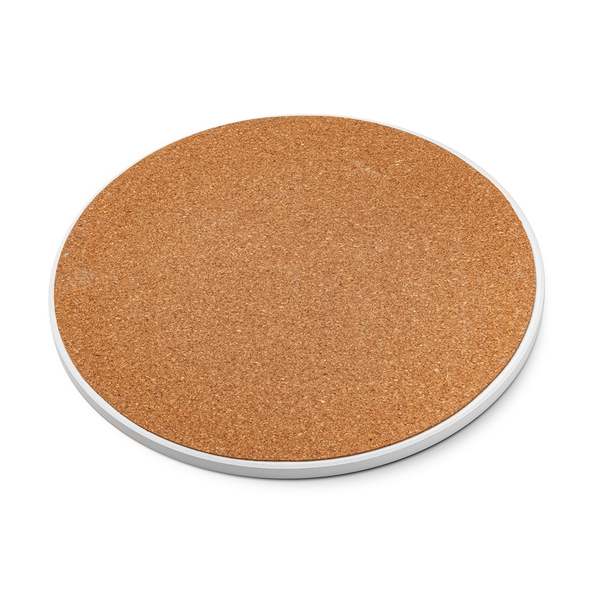 Round Stone Trivet with Cork Backing - Back View