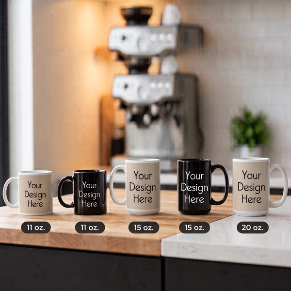 Coffee Mugs - Size Comparison