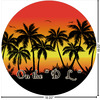 Generated Product Preview for David Irwin Review of Tropical Sunset Round Decal (Personalized)