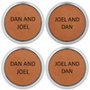 Generated Product Preview for GILDA Review of Wedding Quotes and Sayings Leatherette Round Coaster w/ Silver Edge - Single or Set (Personalized)