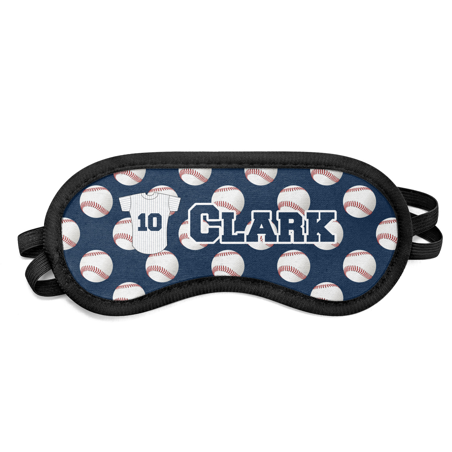 Generated Product Preview for Clark Review of Baseball Jersey Sleeping Eye Mask (Personalized)