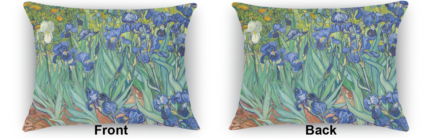 Generated Product Preview for Judith Murray Review of Irises (Van Gogh) Outdoor Throw Pillow (Rectangular)