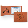 Generated Product Preview for Felicia Review of Lotus Flowers Leatherette Certificate Holder (Personalized)