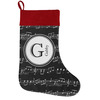 Generated Product Preview for Heather Review of Musical Notes Holiday Stocking w/ Name and Initial
