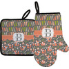 Generated Product Preview for Karen T Review of Fox Trail Floral Oven Mitt & Pot Holder Set w/ Name and Initial