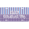 Generated Product Preview for Billie Review of Purple Gingham & Stripe Front License Plate (Personalized)