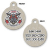 Generated Product Preview for Mike Nieft Review of Firefighter Round Pet ID Tag (Personalized)