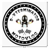Generated Product Preview for D-Xterminator Motovlog Review of Design Your Own Twill Iron On Patch - Custom Shape