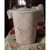 Image Uploaded for Mariane J.N. Review of Modern Plaid & Floral Waste Basket - Double Sided (White) (Personalized)