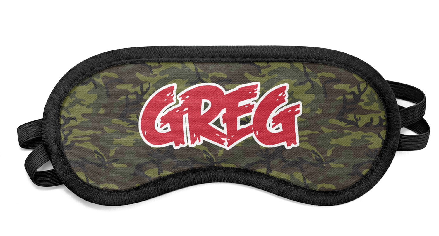 Generated Product Preview for Davinda Shelton Review of Green Camo Sleeping Eye Mask (Personalized)