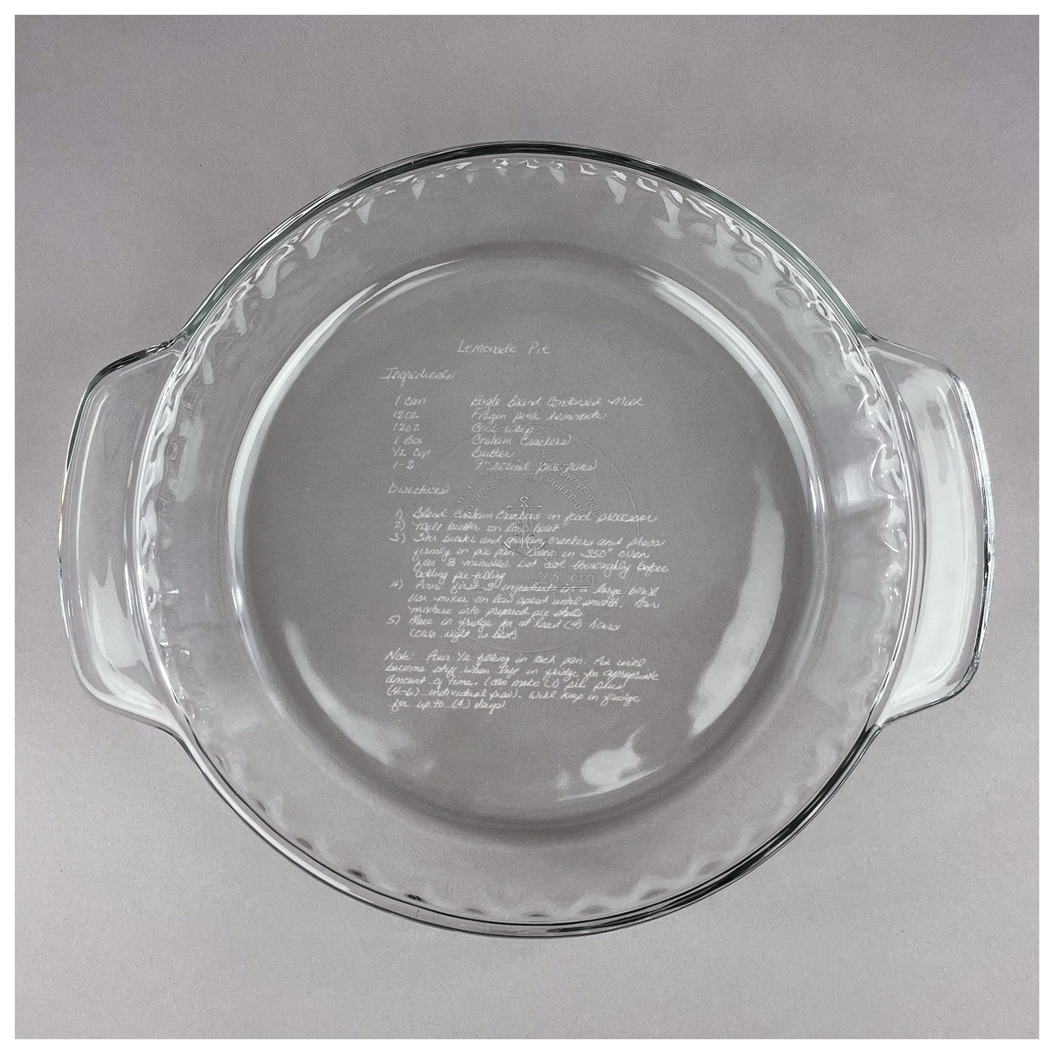 Design Your Own Glass Pie Dish 9.5in Round YouCustomizeIt