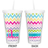 Generated Product Preview for Cathy Review of Colorful Chevron Double Wall Tumbler with Straw (Personalized)