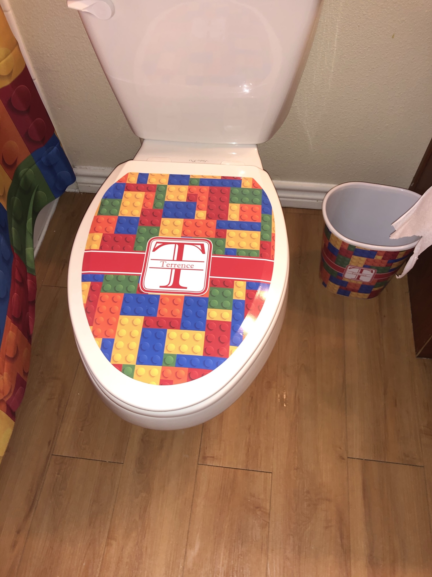 Custom Building Blocks Memory Foam Bath Mat (Personalized) YouCustomizeIt