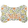 Generated Product Preview for Joan Review of Swirls & Floral Bone Shaped Dog Food Mat (Personalized)