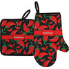 Generated Product Preview for Ramon Review of Chili Peppers Oven Mitt & Pot Holder Set w/ Name or Text