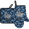Generated Product Preview for Edwin W Jacobson Review of Sharks Oven Mitt & Pot Holder Set w/ Name or Text