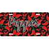 Generated Product Preview for Melissa Aufleger-Ross Review of Chili Peppers Front License Plate (Personalized)