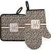 Generated Product Preview for Karen Review of Leopard Print Oven Mitt & Pot Holder Set w/ Name and Initial