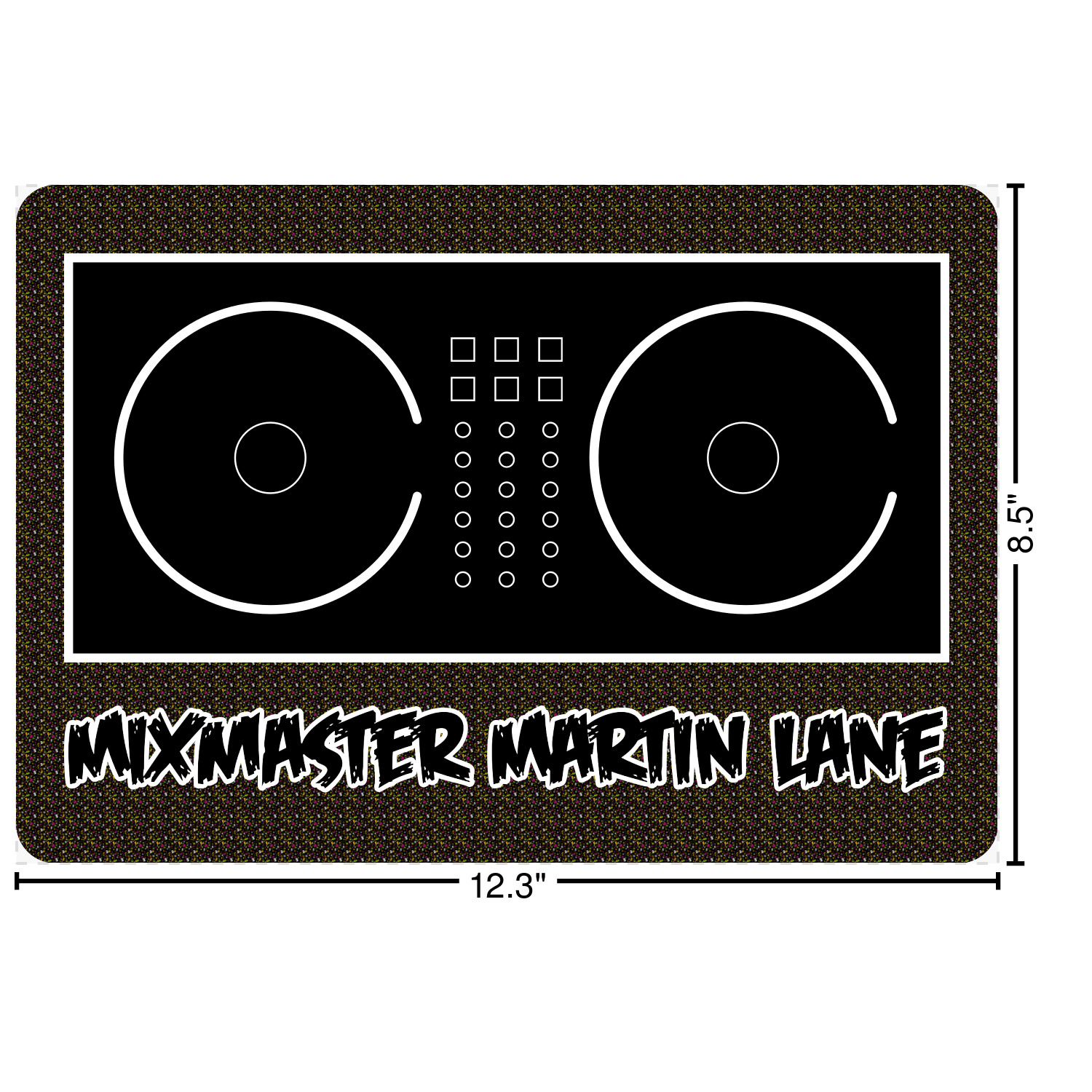 Custom Music DJ Master Laptop Skin Custom Sized w/ Name or Text