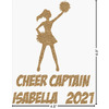 Generated Product Preview for Vicki Review of Cheerleader Glitter Sticker Decal - Custom Sized (Personalized)