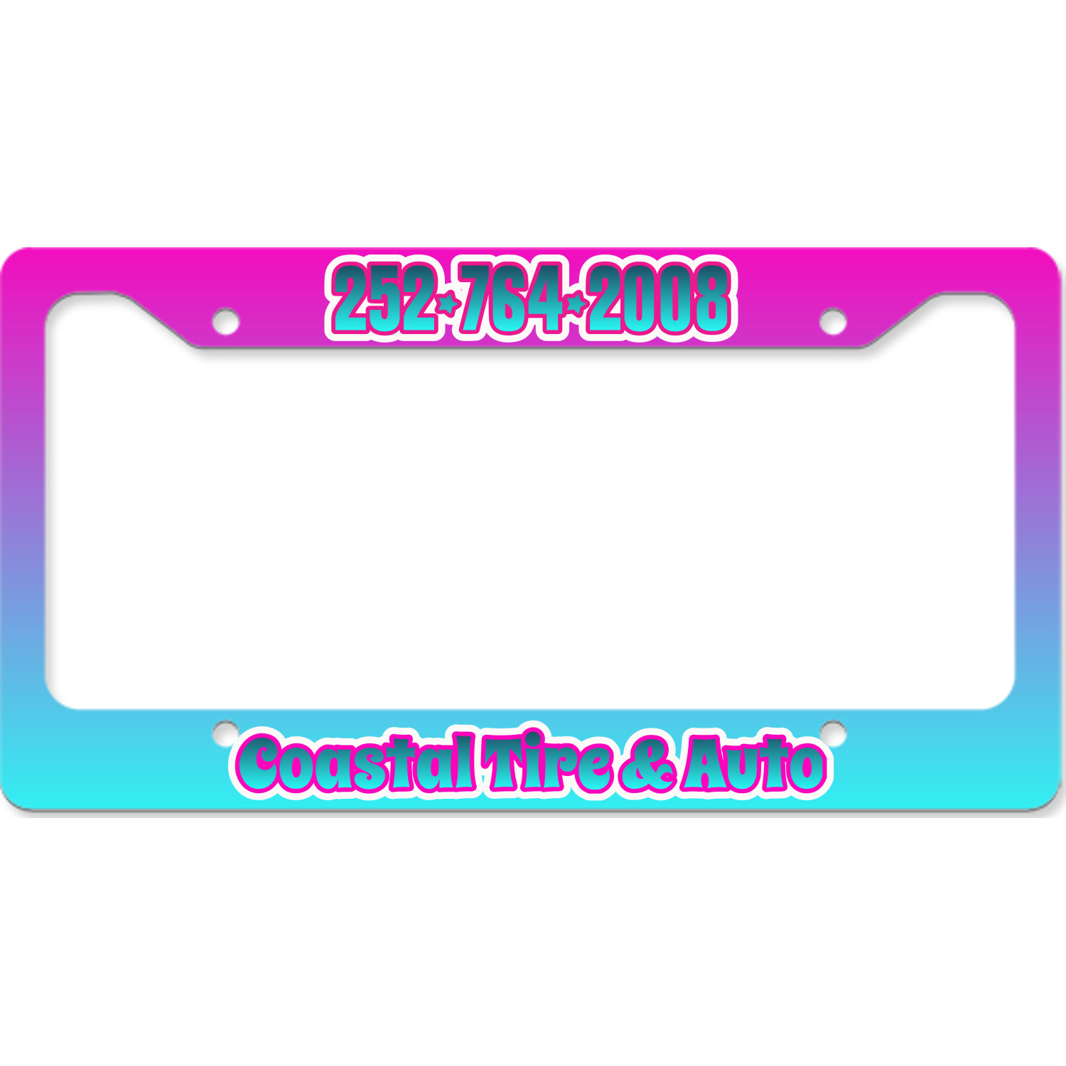 Design Your Own License Plate Frame Style B YouCustomizeIt