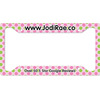 Generated Product Preview for Jodi Rae Review of Pink & Green Dots License Plate Frame (Personalized)