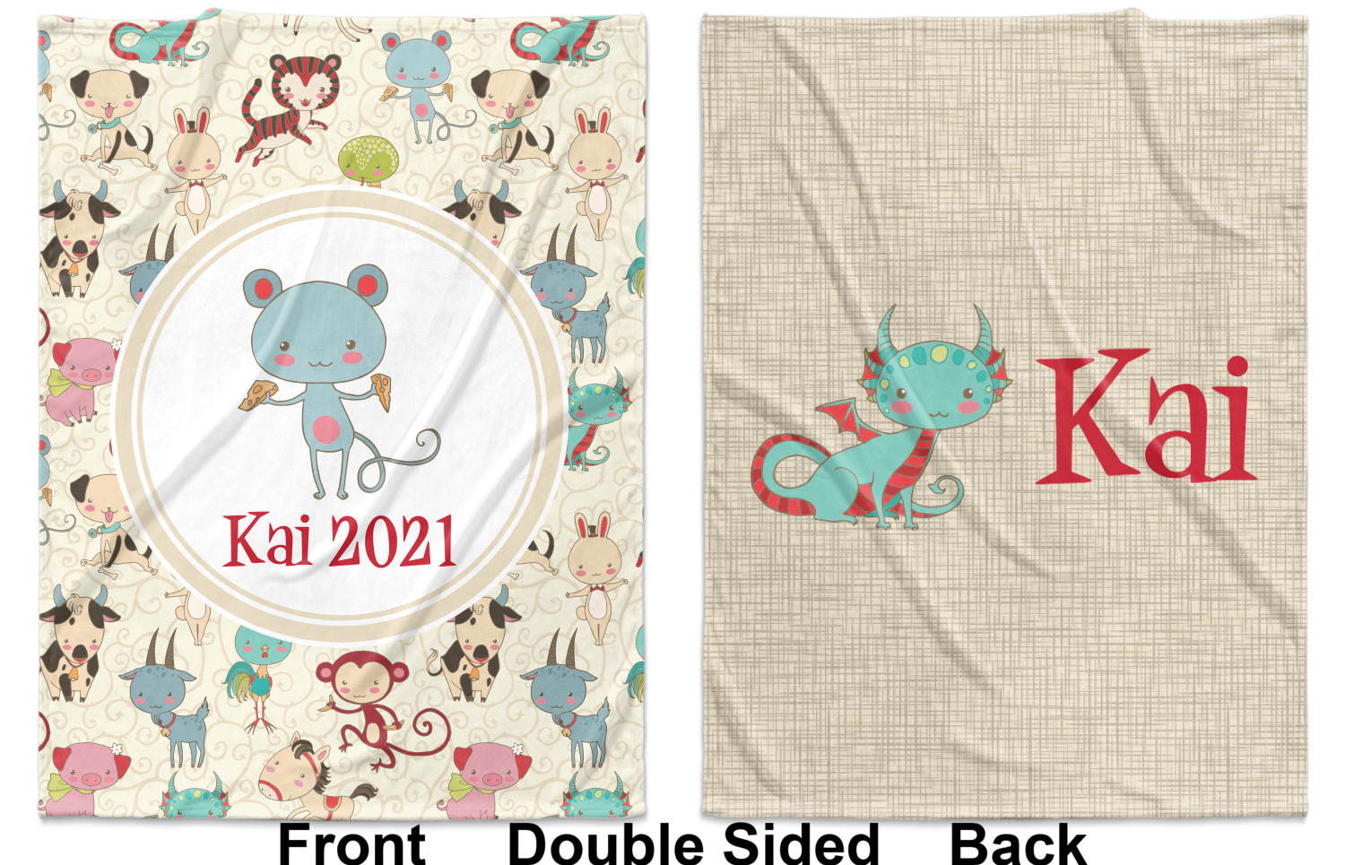 Custom Chinese Zodiac Baby Blanket (Personalized) YouCustomizeIt