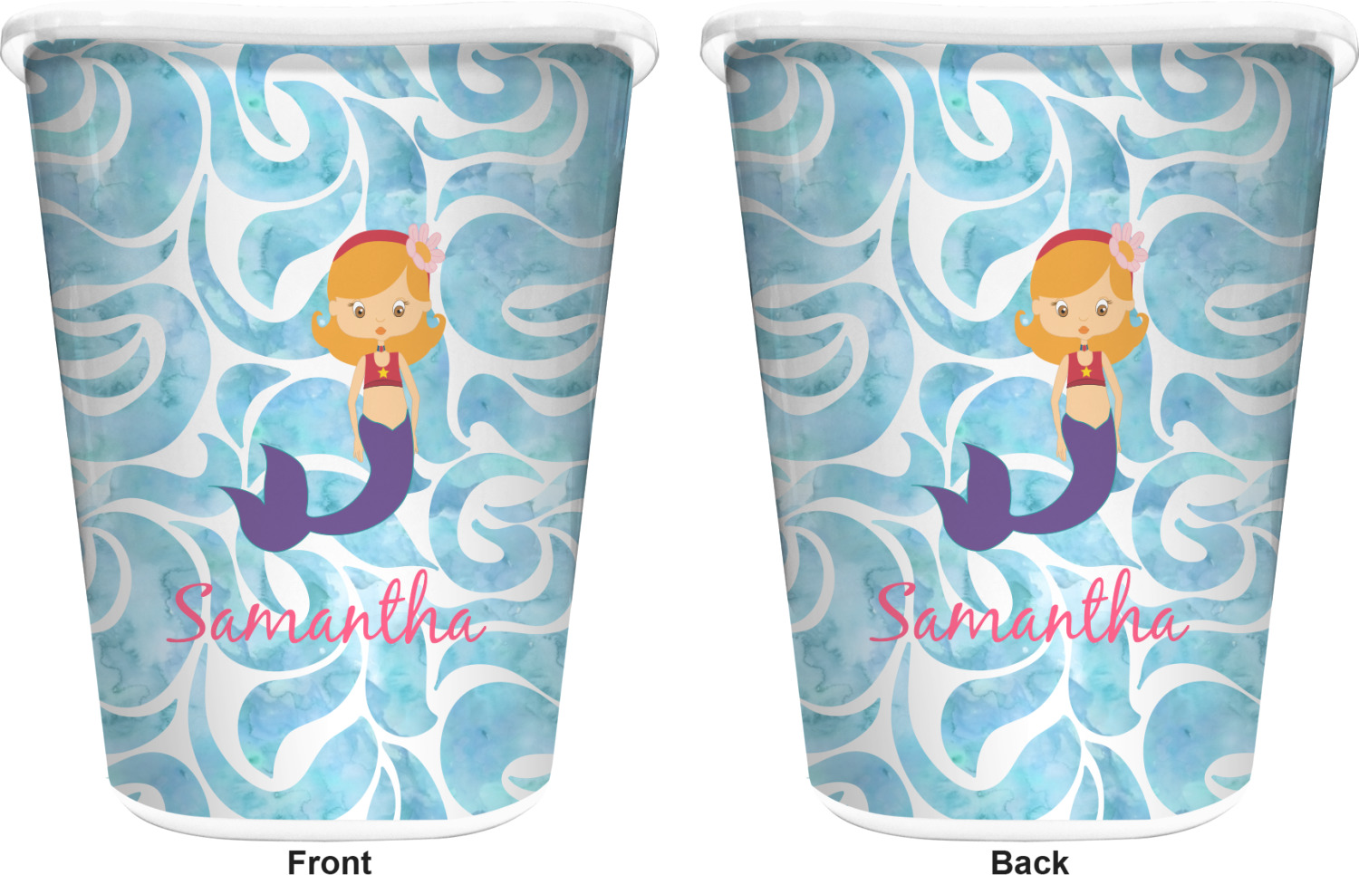 Custom Mermaid Waste Basket (Personalized) YouCustomizeIt