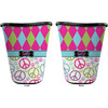 Generated Product Preview for Lenneice Review of Harlequin & Peace Signs Waste Basket (Personalized)