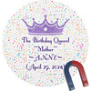 Generated Product Preview for Antoinette (Tonni) Williams Review of Birthday Princess Round Fridge Magnet (Personalized)