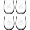 Generated Product Preview for Barbara Columbo Review of Lake House #2 Stemless Wine Glasses (Set of 4) (Personalized)