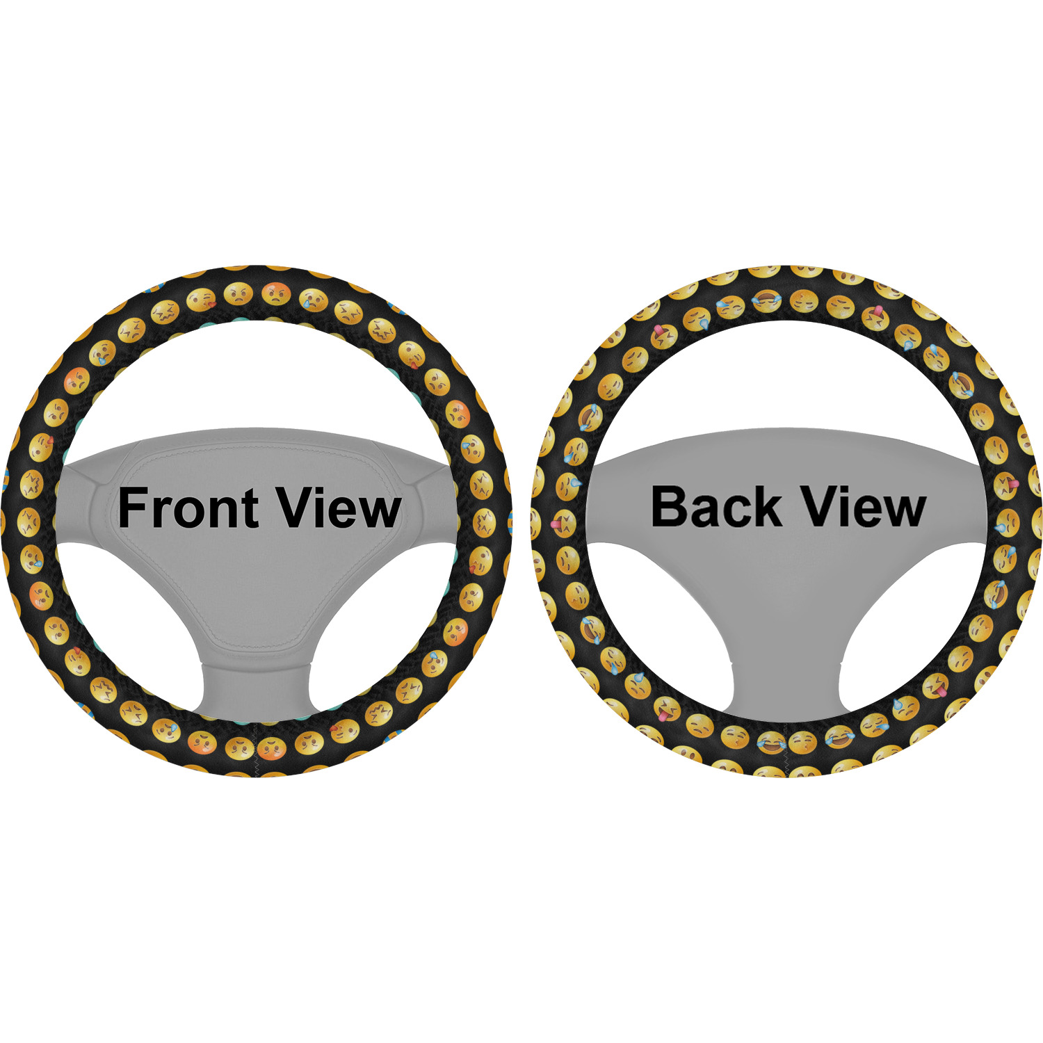 Custom Emojis Steering Wheel Cover YouCustomizeIt