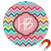 Generated Product Preview for Heidi B Review of Retro Chevron Monogram Car Magnet (Personalized)