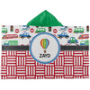Generated Product Preview for Rizwana Zaman Review of Transportation & Stripes Kids Hooded Towel (Personalized)