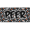 Generated Product Preview for Anna Peer Review of Gray Dots Front License Plate (Personalized)