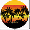 Generated Product Preview for Gregory Montoya Review of Tropical Sunset Round Decal (Personalized)