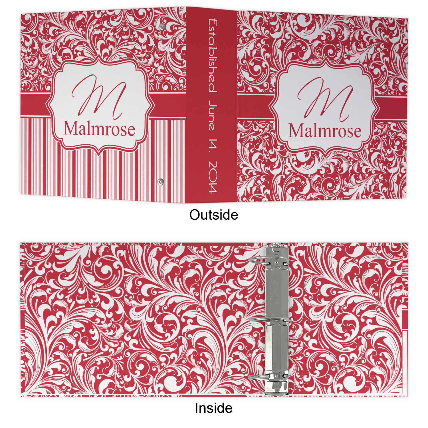 Custom Swirl 3 Ring Binder - Full Wrap (Personalized) | YouCustomizeIt