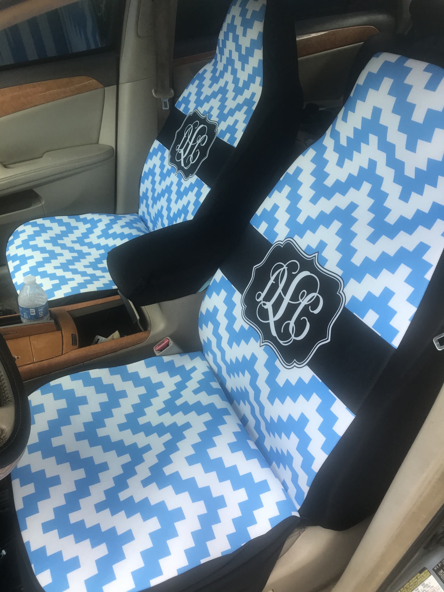 Pixelated Chevron Car Seat Covers (Set of Two) (Personalized
