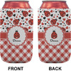 Generated Product Preview for Donna Stich Review of Ladybugs & Gingham Can Cooler (12 oz) w/ Name or Text