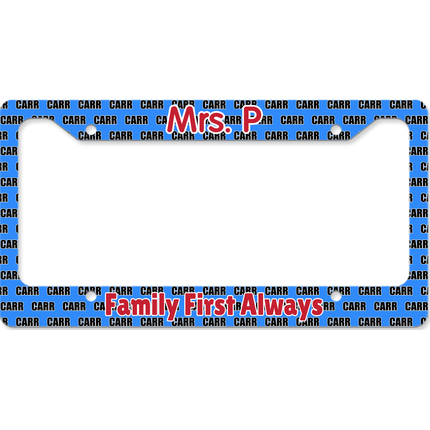Generated Product Preview for Ladina S Peterkin Review of Design Your Own License Plate Frame